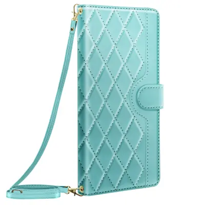 Ohišje za denarnico Samsung Galaxy A16 Losange pattern, Modro raca