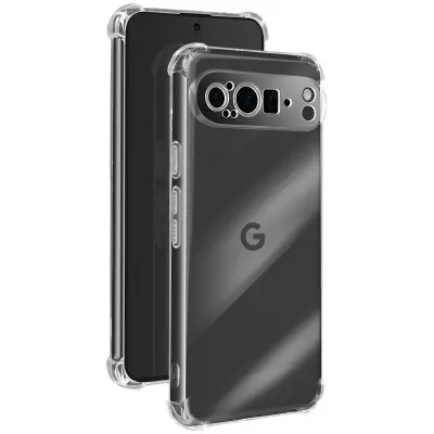 Ohišje za Google Pixel 9 Pro XL Odporno na udarce, prilagodljivo, ojačani vogali, Prozorno