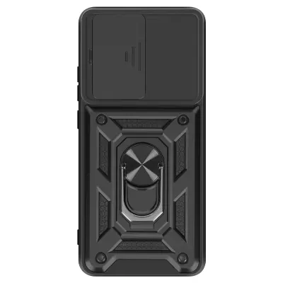 Ohišje za Xiaomi Poco X7 Pro Magnetni obroč za zaščito kamere, Črna