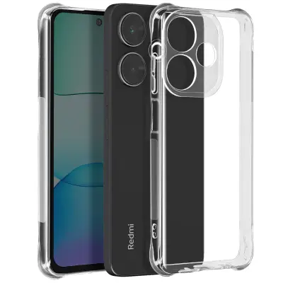 Ohišje za Xiaomi Redmi 13 Odporno na udarce Fleksibilno ojačani vogali, Prozorno