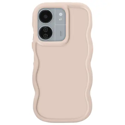 Ohišje za Xiaomi Redmi 13C in Poco C65 Protiudaren silikonski silikonski ohišje serije Candy, Bež