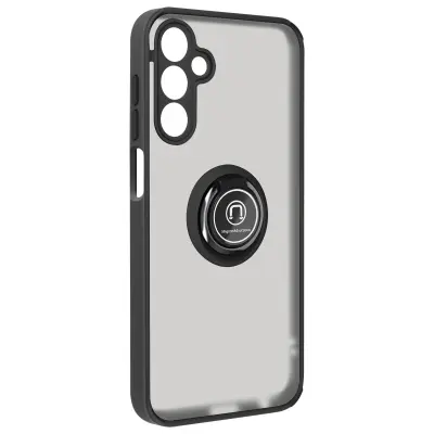 Ohišje s prstanom za Samsung Galaxy A15 Podporni obroč Podpora, Črna