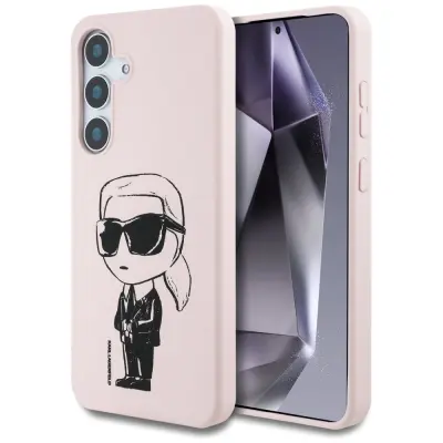 ETUI KARL LAGERFELD SILICONE GRAFFITI    IKONIK PRINTED LOGO MAGSAFE DO SAMSUNG GALAXY S25 RÓŻOWY