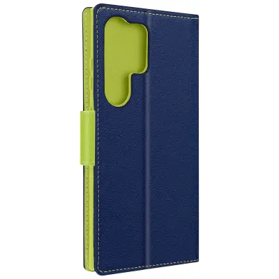 Ovitek za Samsung Galaxy S24 Ultra Flip Wallet Video Support, Modra noč