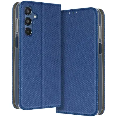 Ohišje za Samsung Galaxy M35 Clapet Nosilec kartice in stojalo, Modra