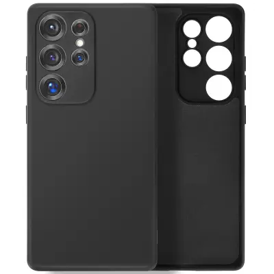 Ohišje za Samsung Galaxy S25 Ultra Poltrdo Soft-touch proti praskam, Črna