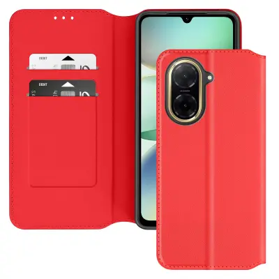 Ohišje za Xiaomi Redmi A5 ohišje za kartice Clamshell in video držalo, Rdeča