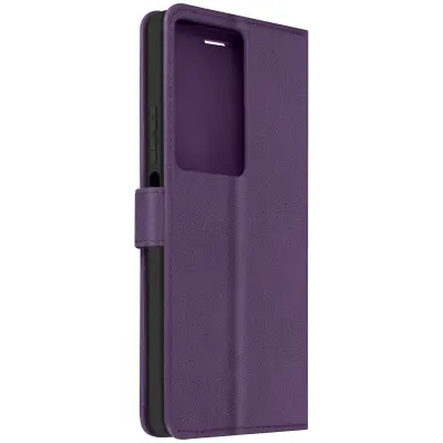 Torbica s preklopom za Oppo A79 Denarnica s trakom za roko, Vijolična