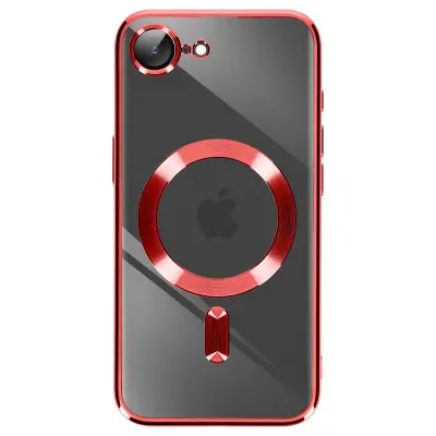 Silikonsko ohišje za iPhone 16e Camera Protected, Rdeča