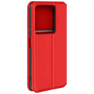 Torbica s preklopom za Xiaomi Redmi Note 13 5G Večnamenski, Rdeča