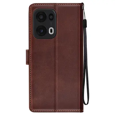 Ohišje za Oppo Reno 13 Pro Dragonne Clapet Support Portefeuille, Temno rjava