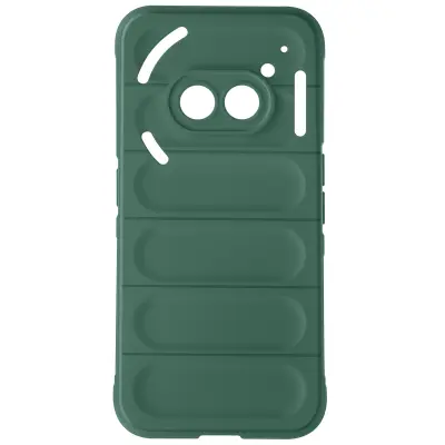 Ohišje za Nothing Phone 2a Teksturiran silikonski reliefni dizajn, Temno zelena