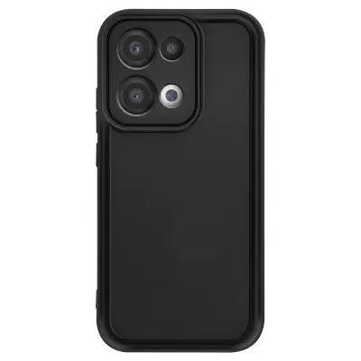 Ovitek za Oppo Reno 13 Silikonski protizdrsni zaščiteni fotoaparat, Črna