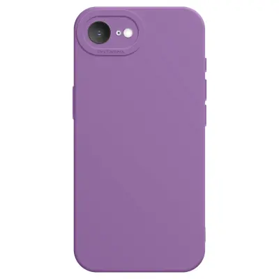 Ohišje za iPhone 16e Silikonsko gladko zaščiteni blok fotoaparata, Vijolična