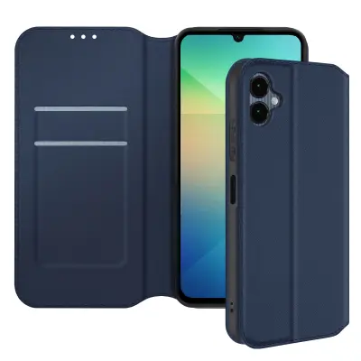Ohišje za Samsung Galaxy A06 Clapet Card and Video Holder, Modra noč