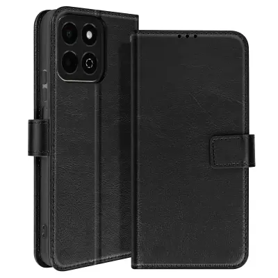 Honor 200 Smart večnamenski ovitek v obliki školjke - Vintage Style Black, Črna