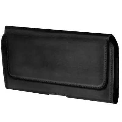 Univerzalni pasni ovitek XL velikosti Royal Leather Magnetno zapiranje, Črna