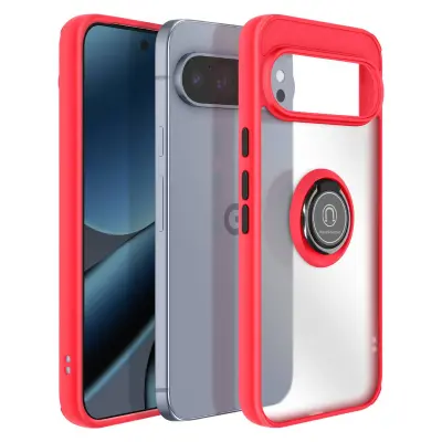 Zaščita za Google Pixel 10 / 10 Pro proti udarcem z magnetnim obročem, Rdeča