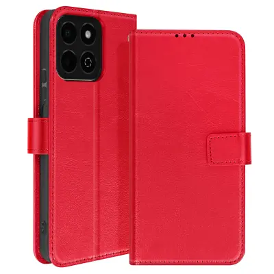 Honor 200 Smart Multifunction Clamshell Case - Vintage Style Red, Rdeča