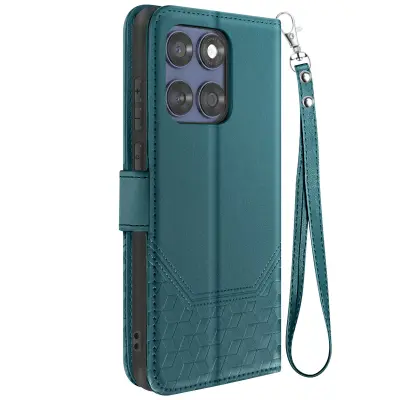 Ohišje za Motorolo Edge 60 Fusion in Edge 60 Denarnica 3D vzorec, Modro raca