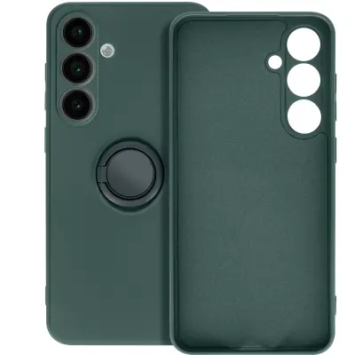 Ohišje za Samsung Galaxy S24 FE Prilagodljiv silikonski podporni obroč, Zelena