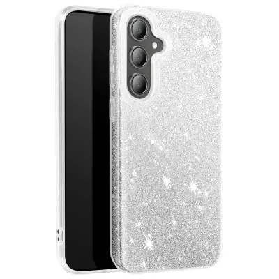 Ohišje z bleščicami za Samsung Galaxy S24 FE Silikon Ultra tanko, Srebrna