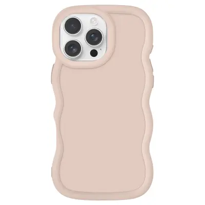 Ohišje za iPhone 16 Pro Silicone Odporen na udarce Candy serija, Bež