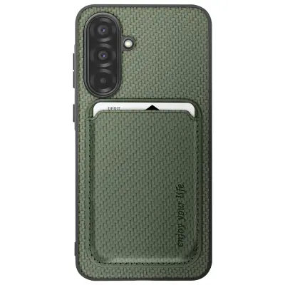 Ohišje za Samsung Galaxy A56 Snemljivo držalo za kartice, Temno zelena