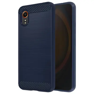 Ohišje za Samsung Galaxy Xcover 7 Silikonska zasnova Brushed Effect, Modra noč