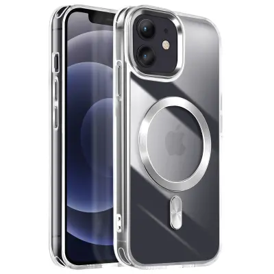Ohišje MagSafe za iPhone 12 Pro in 12 Dos Cristal Color, Srebrna
