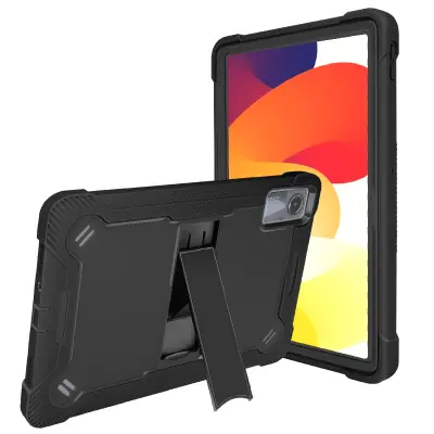 Udarno ohišje za Xiaomi Redmi Pad SE s stojalom, Črna