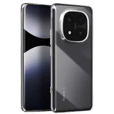 Ohišje za Xiaomi Redmi Note 14 Pro in 14 Pro Plus Silikonsko ohišje Obris, Prozorno