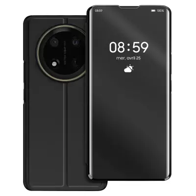 Ohišje za Honor Magic 7 Lite Clapet Mirror Stand, Črna
