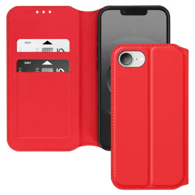 Ohišje za iPhone 16e Zaklopka Kartica and Video Holder, Rdeča