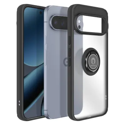 Zaščita za Google Pixel 10 / 10 Pro proti udarcem z magnetnim obročem, Črna