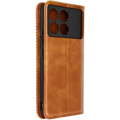 Torbica za Xiaomi Poco X6 Pro Geo Collection denarnica, Kamel