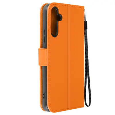 Torbica za Samsung Galaxy A34 5G Imetnik kartice Clap Denarnica, Oranžna