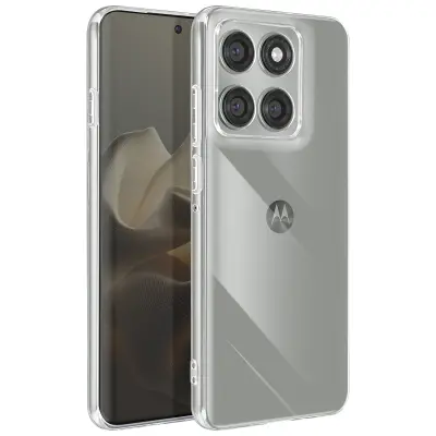 Ohišje za Motorola Edge 60 Pro iz mehkega silikona, Prozorno