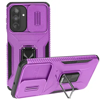 Ohišje za Samsung Galaxy A26 Ring Support Pokrov kamere, Vijolična