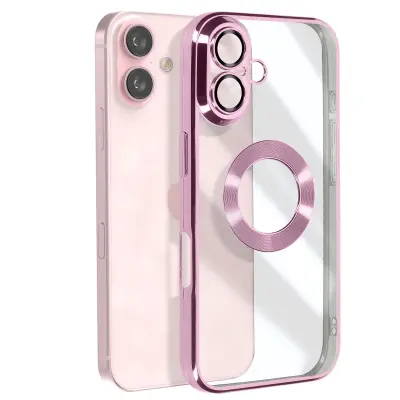 Ohišje serije Glam za iPhone 16 Odporno na udarce, Roza