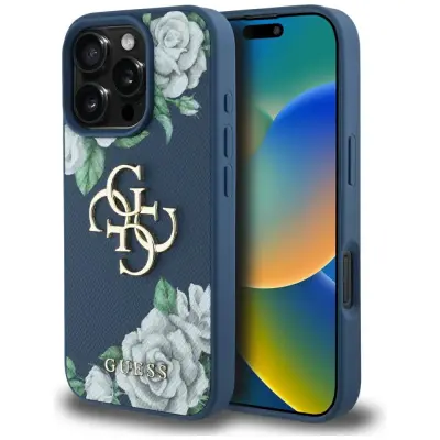 OVITEK GUESS ZA IPHONE 16 PRO MAX Z LOGOTIPOM MLETIH VRTNIC VISOKA KAKOVOST