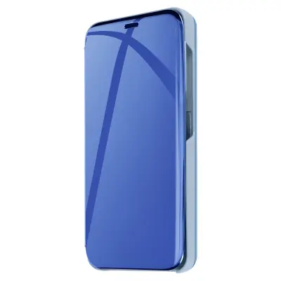 Torbica s preklopom za Samsung Galaxy S24 Zaščita Clear View Funkcija podpore, Svetlo modra