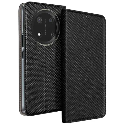 Ohišje za Honor Magic 7 Lite Clapet Magnetno držalo za kartice, Črna
