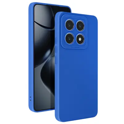 Ohišje za Xiaomi 14T Pro Silikon Matte Camera Block Protected, Modra
