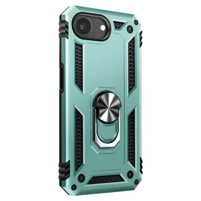 Ohišje za iPhone 16e Hybride Magnetic Support Ring, Zelena