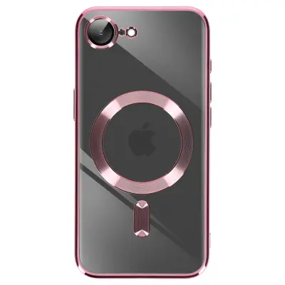 Ohišje za iPhone 16e Protected Camera iz silikona, Roza