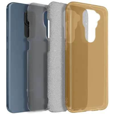Ohišje za Xiaomi Redmi Note 9 Bleščice, silikonski gel s trdo plastjo, Zlata