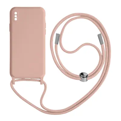 Vrvno ohišje za iPhone X / XS Mehak dotik, Roza