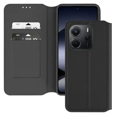 Ohišje za Xiaomi Redmi Note 14 4G držalo za kartico in videokamero, Črna