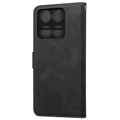 Folio ovitek za Motorola Edge 60 Pro s podporo za video in žepom., Črna